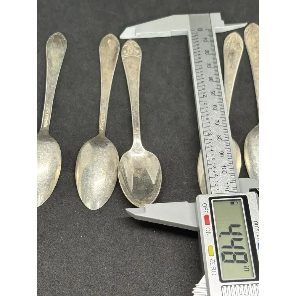 LOT OF 6 c1932 WALDORF ASTORIA HOTEL SILVER PLATED DEMITASSE COFFEE SPOONS